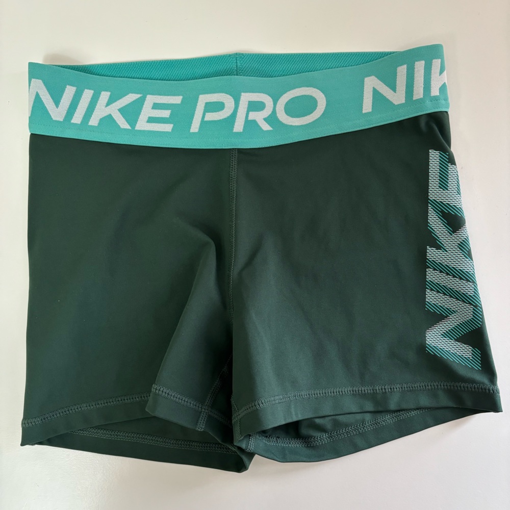 Green Nike Pro Shorts